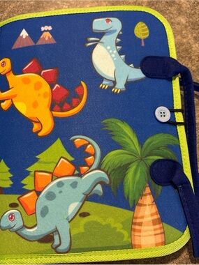 Blue Dino Toddler Activity Book Montessori Educational